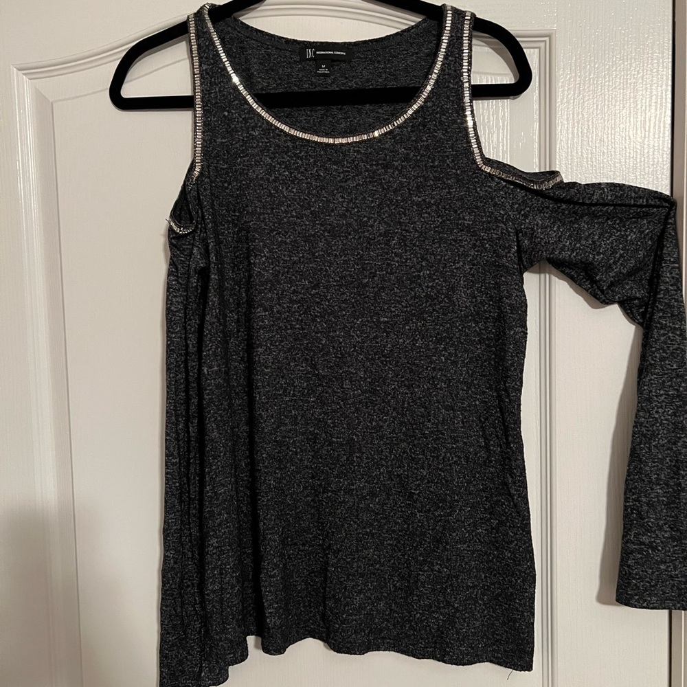 Womens I.N.C. Cold Shoulder Sweater